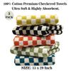 5 Pack 13 x 29 Inch Decorative Face Towels and Hand Towels, 100% Cotton, Ultra-Soft, Highly Absorbent, with Stylish Checkered Pattern Perfect for Bathroom, Kitchen, Pool, Yoga, Travel, and Gym. view 2