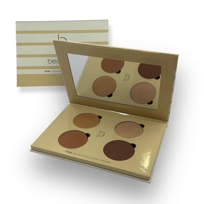 Beau Pur Corrective Contour PaletteCurated Cream & Powder Shades for All Face Shapes and Skin Tones - Sculpt & Define - Optimized, Travel-Friendly - Pure, Cruelty-Free, Made in USA (Dark)
