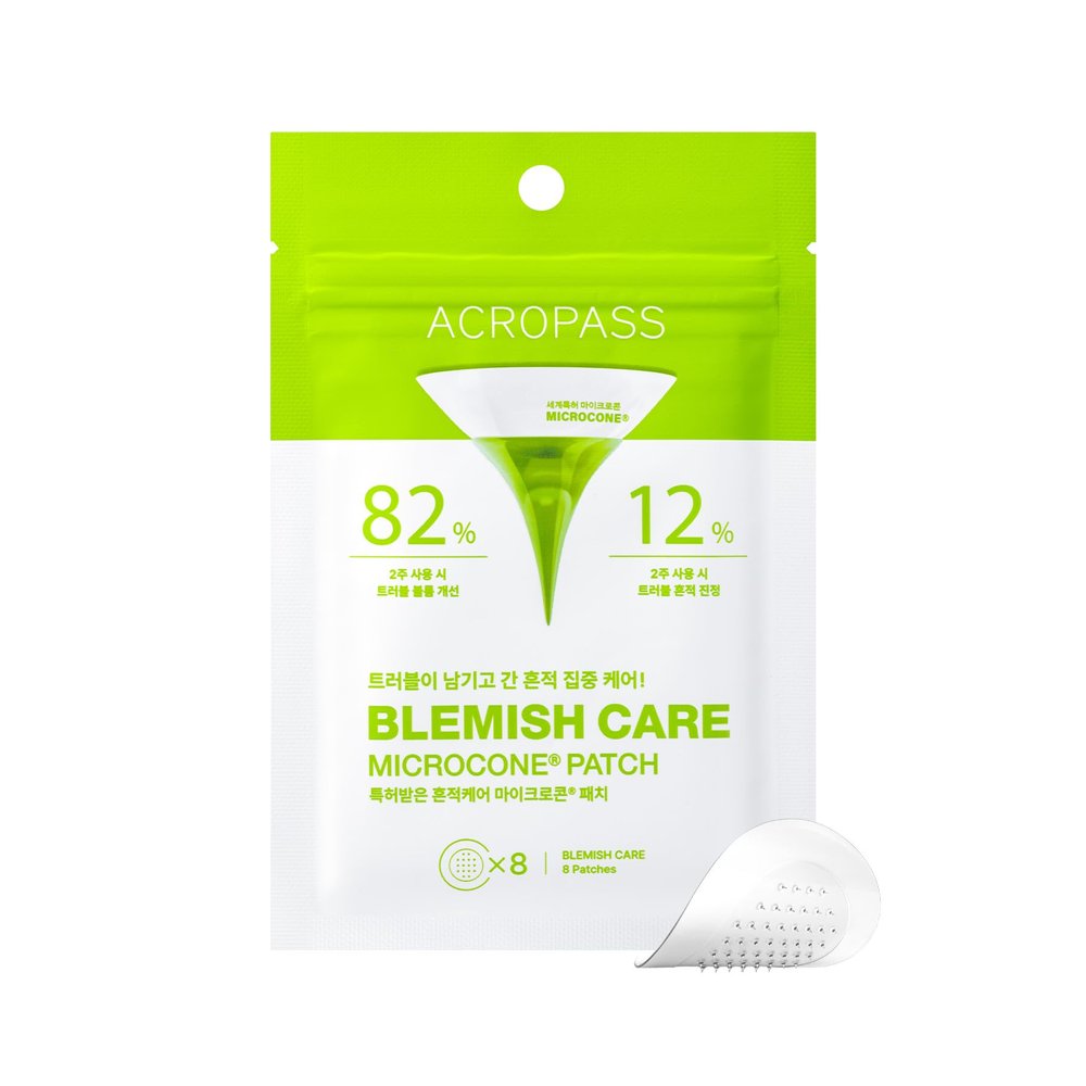 Acropass Microcone Pimple Patch Blemish Care - Post-Blemish, Redness, Dark Spot, Niacinamide, Dermatologist Tested, Non-Irritating, Cruelty Free (8 Count)