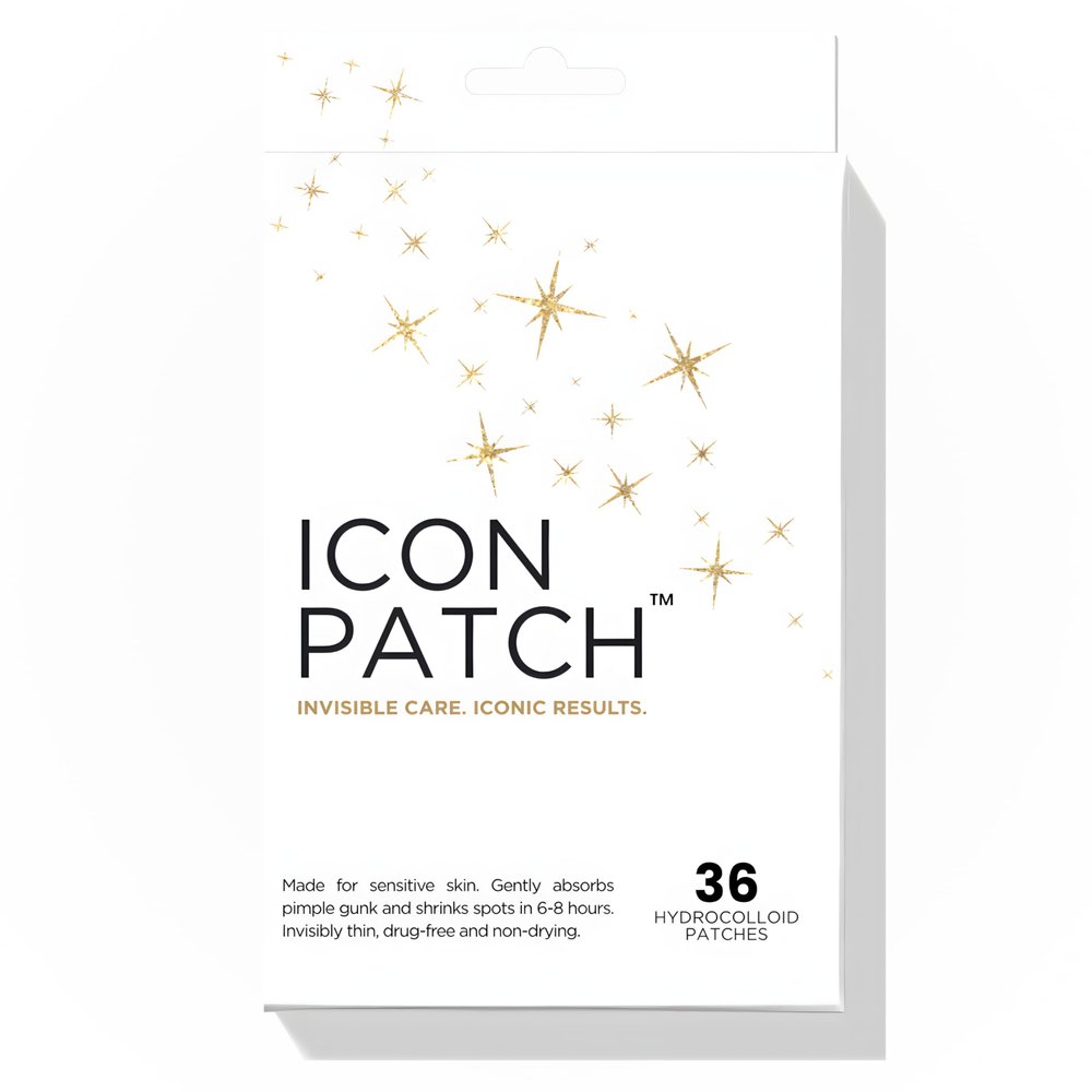 ICON Hydrocolloid Acne Pimple Patch for Shrinking the Look of Zits and Whiteheads | Nighttime Spot Stickers for Face and Skin | Acne Stickers Cover Blemish (36 Count (Pack of 1))
