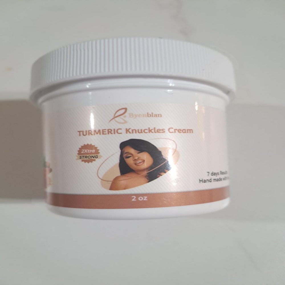 Byenblan LLC turmeric knuckles cream-natural brightening &moisturizing formula for dar knuckles, elbows, and knees-turmeric & herbal blend-2 oz.