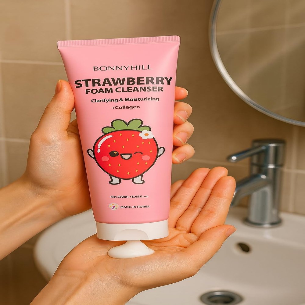 BONNY HILL Strawberry Foam Cleanser with Collagen 250ml (8.45 fl. oz