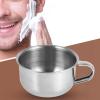 equlup Soap Bowl, 8.7cm/3.4inch Diameter Man Shave Mug Stainless Steel Metal Shaving Soap Cup Large Deep Size Cleansing Foam Tool with Handle for Man view 3