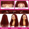 bobili 26 Inch Burgundy Wig Human Hair 13x6 HD Transparent Lace Front Deep Wave Curly Wig 99J Red Human Hair Wig Colored Wine Lace Frontal Wigs Pre Plucked Hairline view 2