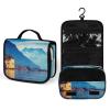 FodPand Lake Geneva Switzerland Toiletry Bag Travel Portable Cosmetic Pouch Makeup Hanging Wash Bag Spacious Cosmetic Pouch view 1
