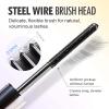 Iron Wand Mascara, Upgrade Metal Mascara Wand 3D Washable Metal Mascaras, Waterproof Long-Lasting Curling Eyelash Iron Mascaras Natural & No Flaking (Brown) view 2