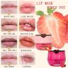 9PCS Bee Lip Balm Honey Pot,Honey Lip Balm Bulk,Hydrating Sleeping Lips Mask Overnight with Sticks,Lips Mask HoneyPot Moisturizing Reduce Lip Lines,Hydrating Prevention Dry &Cracked Lips Care view 3
