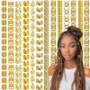 100PCS Gold Hair Jewelry for Braids Clips Style Dreadlock Hair Accessories cuffs Non-Piercing Ear Clips Loc Beads Hair Decoration (Gold) view 1