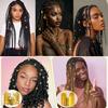 100PCS Gold Hair Jewelry for Braids Clips Style Dreadlock Hair Accessories cuffs Non-Piercing Ear Clips Loc Beads Hair Decoration (Gold) view 4
