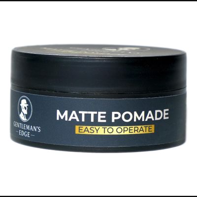 Gentleman's Edge Matte Pomade, Firm Hold with Natural Finish, Water-Based Formula, Non-Greasy, for Medium to Thick Hair
