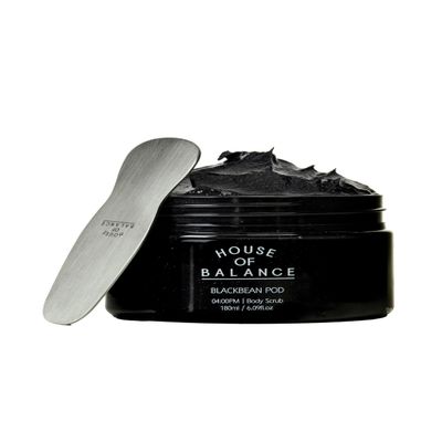 House of Balance 4PM Body Scrub, Black Bean Pod Exfoliator, 6.09 fl oz