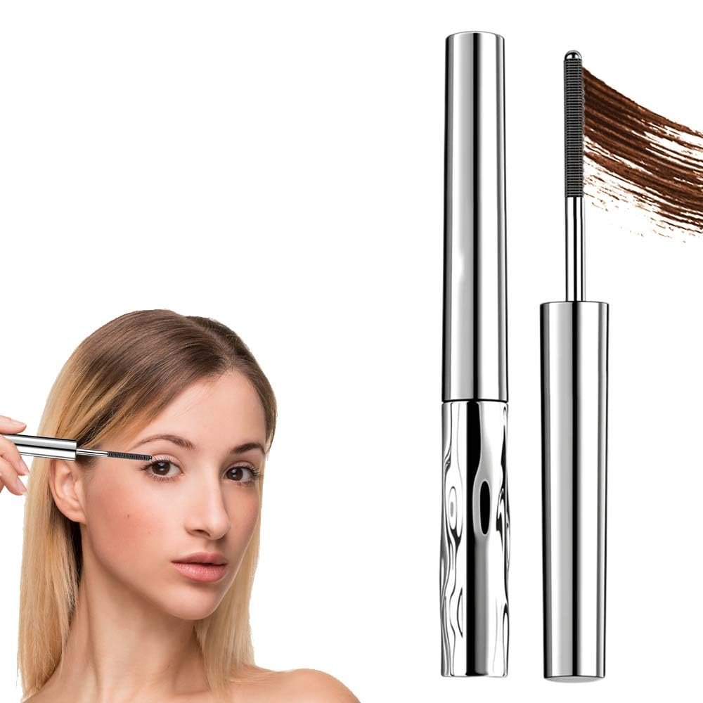 2026 New Iron Wand Mascara, 2026 Upgraded Metal Mascara Wand, Waterproof 3D Curling Metal Wands Mascaras, Buildable Length and Volumizing Smudge Proof No Flaking (Brown)