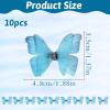 10 Pcs Blue Butterfly Hair Clips Butterfly Clips for Hair Gradient Glitter 90s Hairs Accessories Y2k Hairs Clip for Women Christmas Bachelorette Party Halloween Decor (Blue) view 2