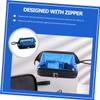 PRETYZOOM Double Travel Cosmetic Bag for Women Compact Zippered Toiletry Organizer with Separate Storage for Makeup and Toiletries Portable Gym and Shower Pouch in Blue view 3