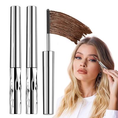 2026 New Iron Wand Mascara, 2026 Upgraded Metal Mascara Wand, Waterproof 3D Curling Metal Wands Mascaras, Buildable Length and Volumizing Smudge Proof No Flaking (Brown* 2)