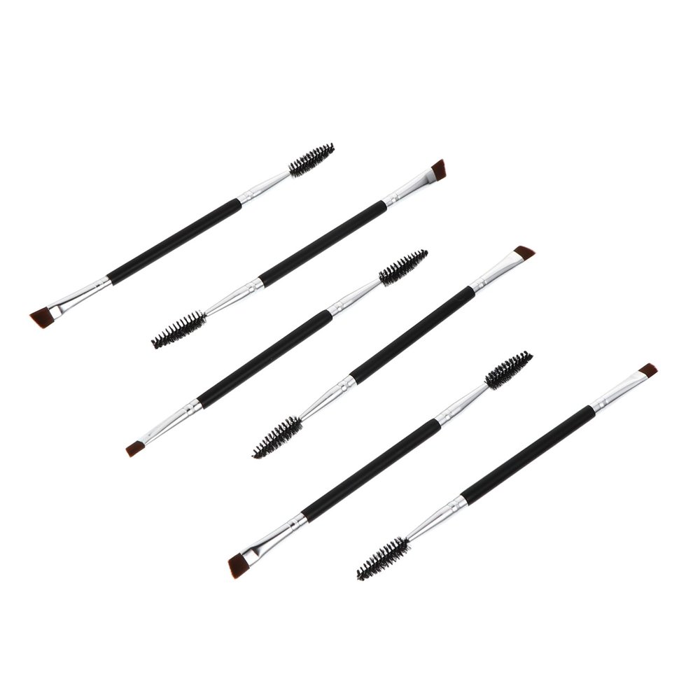 DEARMAMY 6Pcs Double-ended Eyebrow Brushes Angled Eye Brow Spoolie Multifunctional Makeup Tool for Eyelashes and Brows Professional Cosmetic Brush for Women