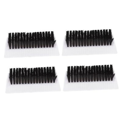 DEARMAMY 4pcs Double-sided Nail Cleaning Brushes with Handle Grip Soft and Coarse Bristles for Fingernail and Hand Scrubbing Non-slip Plastic Nail Scrubbers for Gentle Deep Cleaning and