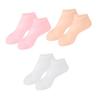 Alipis 3Pairs Moisturizing Socks for Cracked Heels Skin Care Foot Covers Elastic Breathable Boat Socks for Exfoliation and Hydration Universal Size Washable view 1