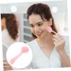 STOBAZA 3pcs Manual Silicone Face Brush Soft Facial Cleanser for Women Pink Gentle Exfoliating Scrubber with Long Handle Design for Deep Pore Cleansing and Makeup Removal view 2