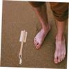GALPADA 3pcs Double-Sided Foot Grinder with Pumice Stone and Bristles for Men and Women Hard Skin Remover and Exfoliating Foot Scrubber Brush with Ergonomic Wooden Handle for Callus view 4