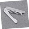 Alipis Men S Stainless Steel Beard Comb Folding Anti-static Mustache Grooming Tool Broken-resistant for Home and Barber Salon Use view 2