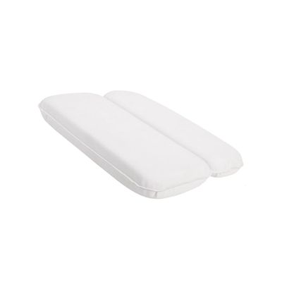 PartyKindom PU Spa Tub Bath Pillow with Strong Suction Cups Neck and Head Rest Cushion for Bathtubs Breathable Sponge for Relaxation and Support White