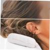 PartyKindom PU Spa Tub Bath Pillow with Strong Suction Cups Neck and Head Rest Cushion for Bathtubs Breathable Sponge for Relaxation and Support White view 4