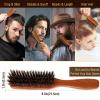 URTHEONE Premium Beard Brush Grooming Kit - 100% Natural Boar Bristle Hair Brush for Men, Ergonomic Handle,Cleaning Brush & Folding Scissors - Complete Beard Hair Care Set for Styling,Maintenance view 4