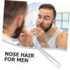 Abaodam Stainless Steel Nose Hair Grooming Tool with Rounded Tip for Comfortable Precise Trimming of Nose Beard and Body Hair Manual Tweezers for Men and Women Multipurpose Clippers view 3