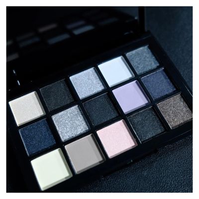 ASWRTYJO Black Smoked Eye Shadow Palette 15 Colors Neutral Makeup Shiny Pearl Sequins