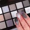 ASWRTYJO Black Smoked Eye Shadow Palette 15 Colors Neutral Makeup Shiny Pearl Sequins view 3