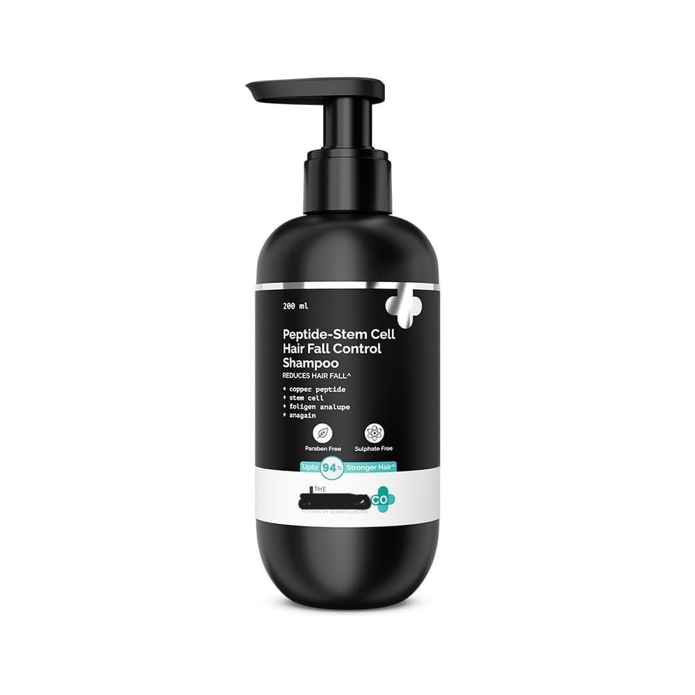 Derma Peptide- Stem Cell Hair Fall Control Shampoo | Paraben & Sulphate Free | Shampoo for Women & Men | Reduces hair fall and breakage | Improves Scalp health - 200 ml