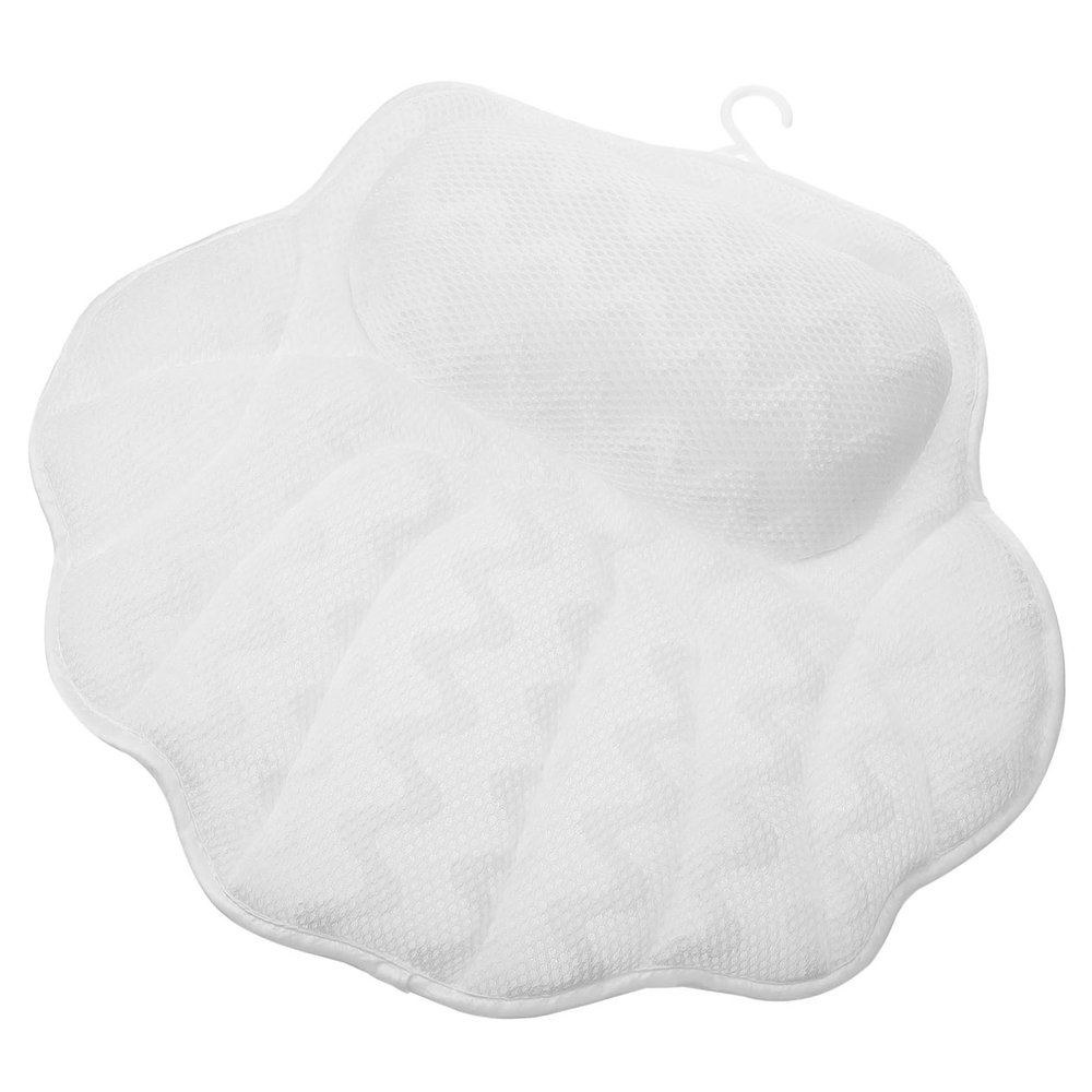 Abaodam Ergonomic Tub Neck Pillow with Suction Cups Lightweight Bath Tub Headrest for Neck and Head Support Washable Spa Bath Pillow for Relaxing Bathroom and Travel Use