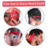 Beard Shaping Tool Kit Neckline Shaving Template Guide Set for Men Hair Styling Red view 3