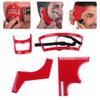 Beard Shaping Tool Kit Neckline Shaving Template Guide Set for Men Hair Styling Red view 4