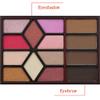 ASWRTYJO Pearlescent Eye Shadow Plate Color Makeup Smoked Matte 14 Set view 4