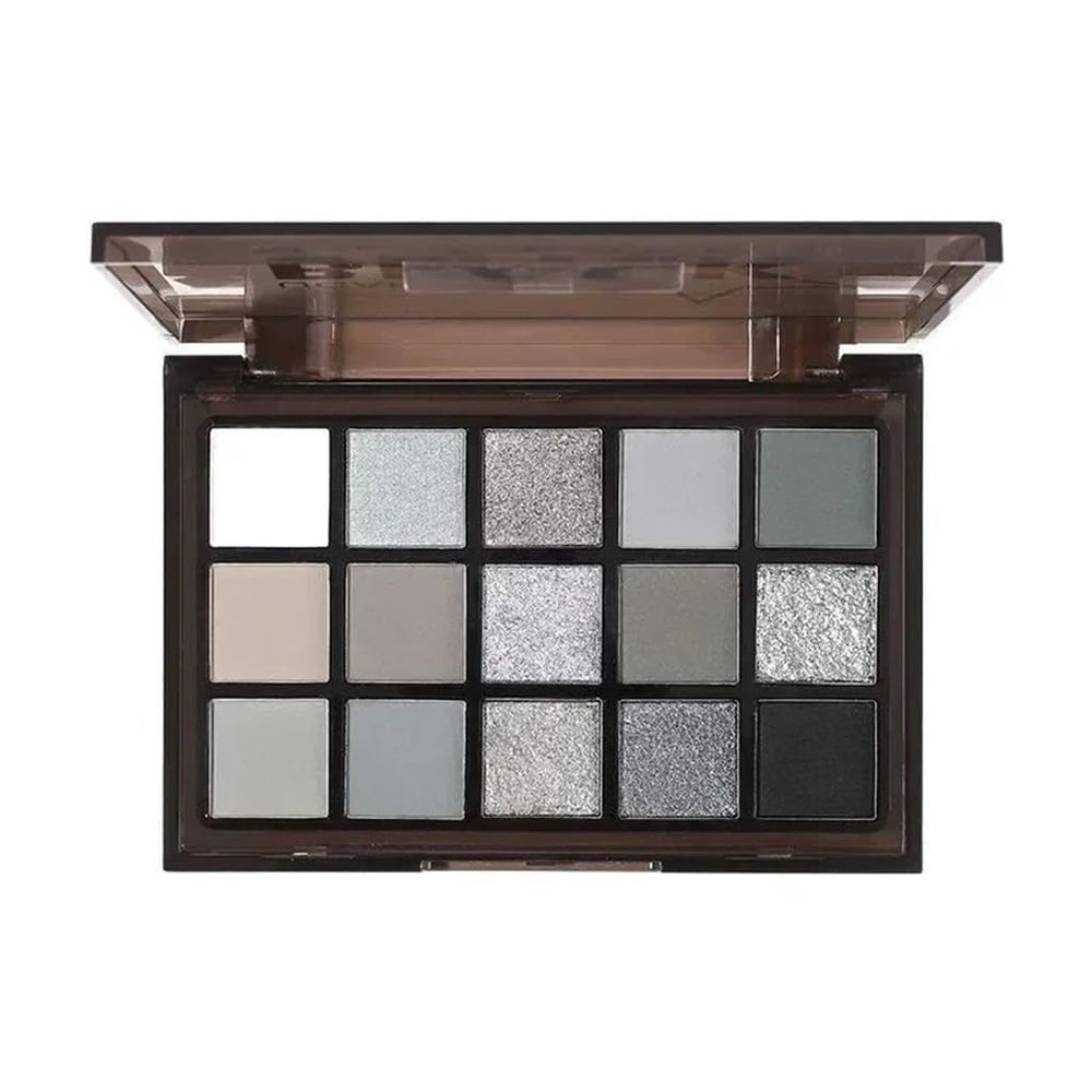 ASWRTYJO 15 Color Eye Shadow Palette Smoky Matte Pearl Silver Grey Cosmetics