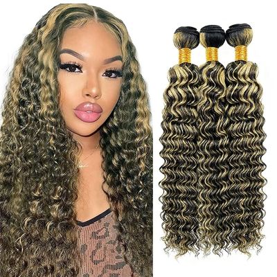 Highlight Honey Blonde Bundles Human Hair P1B27 Deep Wave Bundles 22 24 26"