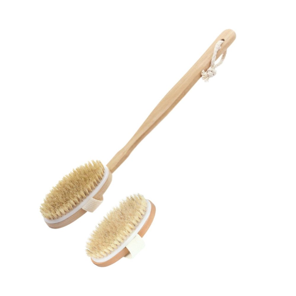 Alipis 2 Pcs Detachable Bathing Massage Brushes with Long Handle and Handheld Soft Bristles for Deep Back Exfoliation and Skin Cleansing Practical Bathroom Scrubbers for Adults