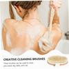 Alipis 2 Pcs Detachable Bathing Massage Brushes with Long Handle and Handheld Soft Bristles for Deep Back Exfoliation and Skin Cleansing Practical Bathroom Scrubbers for Adults view 4