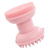 DEARMAMY Double-Sided Silicone Face Brush for Deep Cleansing and Massage Soft Facial Scrubber for Skin Care Absorption and Gentle Body and Face Cleansing Tool Pink view 1