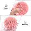 DEARMAMY Double-Sided Silicone Face Brush for Deep Cleansing and Massage Soft Facial Scrubber for Skin Care Absorption and Gentle Body and Face Cleansing Tool Pink view 4