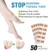 50Pcs Ingrown Toenail Correction Strips - Plant-Based Toenail Support | Ingrown Toe Nail Care Stickers for Quick Discomfort Relief, Promote Natural Growth, Breathable & Easy to Apply for Daily Use view 3