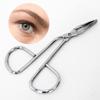 ASWRTYJO Scissors Flat Tip Eyebrow Extension Tweezer Clamp Plier Eyebrows Clipper Stainless Steel Eyelash Hair Remove Epilating view 3
