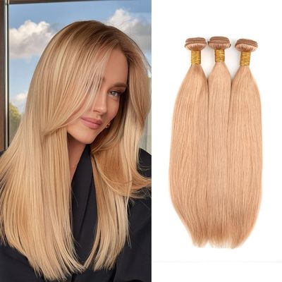 Virgin Human Hair Weft Weaves Extensions Bundle Hair for Full Head 3 Bundles Straight Hair #18