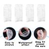 200 Pcs Disposable Elastic Ear Protectors, Multipurpose Ear Cover Caps, Clear Waterproof Ear Covers, Plastic Hair Dye Ear Caps for Swimming Bathing, Showering, Salon, Spa, Travel, Home Hotel view 3