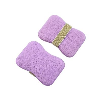 1/4PCS Sponge Soap Bag Bath Cleansing Foaming Net Pouch Body Exfoliating Scrubber Sponges Bathroom Nylon Pocket(Purple-1pcs)