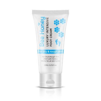 Natural Honey Urea Foot Cream, Deep Moisturizing Treatment for Cracked Heels and Dry Feet (0.70oz)