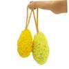 Alipis 3 Pcs Exfoliating Bath Sponges with Hanging Rope Gentle Shower Scrubbers for Adults and Cleansing and Massaging Bath Accessories in Yellow Green and Orange for Home and Travel view 3