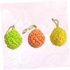 Alipis 3 Pcs Exfoliating Bath Sponges with Hanging Rope Gentle Shower Scrubbers for Adults and Cleansing and Massaging Bath Accessories in Yellow Green and Orange for Home and Travel view 4